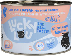 Lucky Lou 24x200g Lucky Lou Adult Szárnyas & fácán nedves macskatáp
