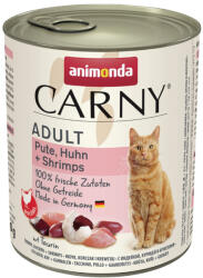Animonda 12x800g animonda Carny Adult Pulyka , csirke & garnéla nedves macskatáp