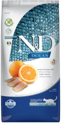 N&D Ocean Cat 2x 5kg N&D Ocean Grain Free Hering and Orange Adult Farmina Száraz macskaeledel, gabonamentes hering és narancs