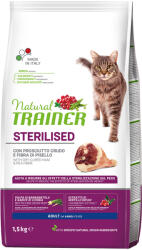 Natural Trainer 2x1, 5kg kg Natural Trainer Cat Sterilised nyers sonka száraz macskatáp
