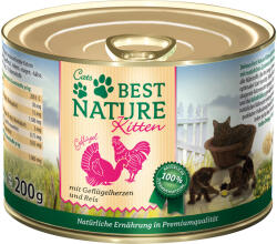 Best Nature 12x200g Best Nature Kitten szárnyasszív & rizs nedves macskatáp