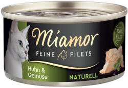 Miamor 6x80g Miamor Naturelle csirke & zöldség finom filék nedves macskatáp