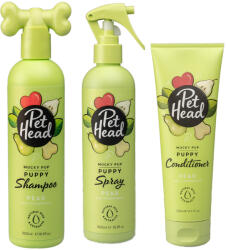  Pet Head Pet Head Mucky Puppy 3 részes szett kölyökkutyáknak: 300ml spray+300ml sampon+250ml kondícionáló