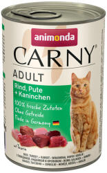 Animonda 12x400g animonda Carny Adult Marha, pulyka & nyúl nedves macskatáp