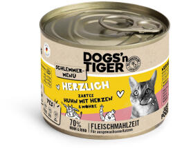 Dogs'n Tiger 6x200g Dogs'n Tiger ínyenc menü Csirke & szív nedves macskatáp