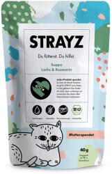 STRAYZ 14x40g STRAYZ BIO Bio lazac & bio rozmaring leves macskasnack