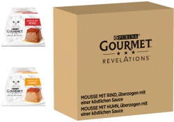 Gourmet 48x57g Gourmet Revelations Mousse Marha & csirke nedves macskatáp