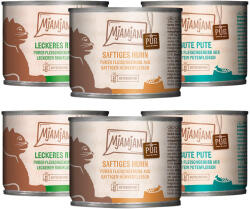 MjAMjAM 6x200g MjAMjAM Pur nedves macskatáp - Vegyes csomag (3 fajta)