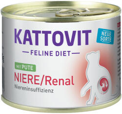 KATTOVIT 24x185g Kattovit Niere/Renal (veseelégtelenség) nedves macskatáp-pulyka