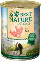 Best Nature 6x400g Best Nature Cat Adult Lazac, csirke & rizs nedves macskatáp