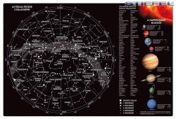  Csillagok csillagképek és bolygók kétoldalas 65*45 cm - asztali fóliázott könyöklő
