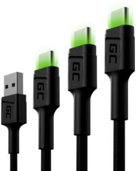 Green Cell KABGCSET03 USB kábel 2 M USB A USB C Fekete (KABGCSET03) - easy-shop