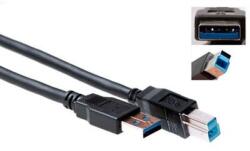 ACT 1m, USB 3.0 USB kábel USB 3.2 Gen 1 (3.1 Gen 1) USB A USB B Fekete (SB3017)