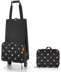 Reisenthel FOLDABLETROLLEY összecsukható fekete, színes pettyes bevásárlókocsi HK7009