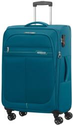 Samsonite DEEP DIVE négykerekű bővíthető közepes bőrönd M-Zöldeskék - borond-aruhaz