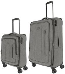 Travelite BOJA 2 db-os, négykerekű bőrönd szett S+L-szürke