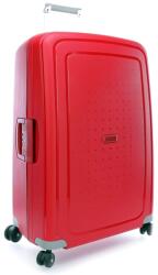 Samsonite S'CURE négykerekű piros csatos közepes bőrönd 69 cm 49307-1235 - borond-aruhaz