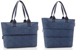 Reisenthel SHOPPER e1 sötétkék halszálka mintás, 2in1 divattáska RJ4113