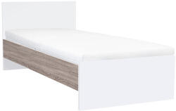 Leziter Miami egyszemélyes ágy 90x200 cm fehér-yorki tölgy (LMEA90FYT) - leziteronline