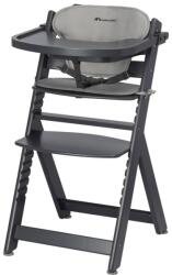 Bebeconfort Timba with tray and cushion Graphite fa etetőszék