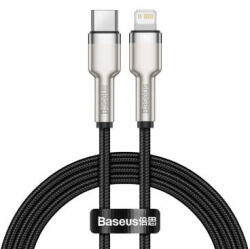 Baseus Cablu Date/Incarcare Baseus USB-C - Lightning Cafule Series Metal 20W 1m Negru