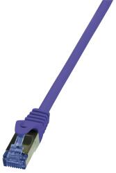 LogiLink CQ301VS Patch kábel PrimeLine, Cat. 6A, S/FTP, lila, 0, 25 m (CQ301VS)