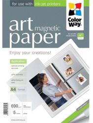 COLORWAY Fotópapír, ART series, fényes hűtőmágnes (ART glossy "magnetic"), 690 g/m2, A4, 5 lap
