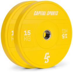 Capital Sports Nipton 2021, tárcsasúlyok, bumper plate, 2 x 15 kg, Ø 54 mm, edzett gumi (1003515210035152) (1003515210035152)