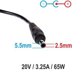 Akyga 65 Watt AC Aadapter - Fujitsu Siemens töltő 20V 3.25A 65W 5.5x2.5mm (AK-ND-17) (AK-ND-17)