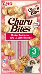 Inaba Foods Churu Bites Chicken tuna&salmon wrap 3x10g pernute umplute cu ton si somon pentru pisici