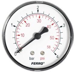 Ferro manométer 63 mm 4 bar hátsó csatlakozás 1/4 (M6304A)