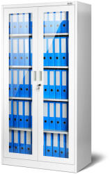 JAN NOWAK AMELIA | 606 Vitrines fém szekrény üvegezett ajtókkal / FEHÉR színben (606)