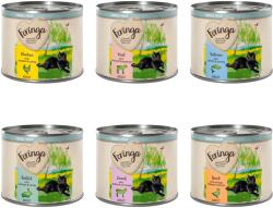 Feringa 12x200g Feringa Single Meat Menü nedves macskatáp Vegyes csomag I (6 fajta): csirke, nyúl, bárány, borjú, kacsa, lazac)