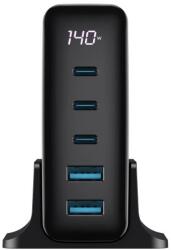 Havit UCLE004 Mobile Series GaN Utazó Töltő - 140 W, Fekete