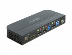 Delock Switch KVM DisplayPort 8K30Hz cu USB 3.0 si Audio Delock 11482 (11482)