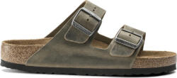Birkenstock Arizona BS Sandale pentru bărbați de piele Faded Khaki Îngustă Fit 1019377 (1019377)