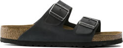 Birkenstock Arizona Soft Footbed Oiled Leather Sandale pentru bărbați în Negru Culoare Potrivire Îngustă 0752483 (0752483)