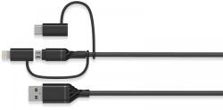OtterBox USB Lightning + Micro USB + USB Type C Átalakító Fekete 1m 78-52685 (78-52685)