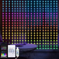 Milagro LED RGB завеса с регулируема яркост WIZARD 400xLED/USB 2x2m + дистанционно управление (MI2552)