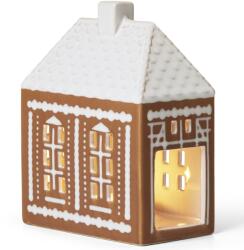 Kähler Свещник за чаена свещ GINGERBREAD LIGHTHOUSE 15, 5 см, кафяв, керамика с глазура, Kähler (KAH693523)