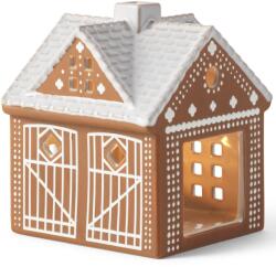 Kähler Свещник за чаена свещ GINGERBREAD CHRISTMAS STABLE 11, 5 см, кафяв, керамика с глазура, Kähler (KAH693533)