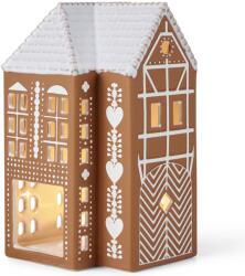 Kähler Свещник за чаена свещ GINGERBREAD LIGHTHOUSE 17 см, кафяв, керамика с глазура, Kähler (KAH693522)