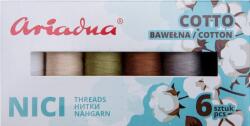 Ariadna Конец за шиене Cotton 80 6 x 170 m Earth Colours (71503-ZAZ 1111)