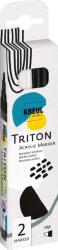 Kreul Triton Комплект маркери за текстил 1 - 4 mm White & Black 2 бр (<![CDATA[17892]]>)