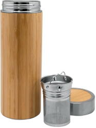 Nerthus 360 мл двустенна стоманена бутилка с инфузер декор БАМБУК от Nerthus