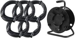 Pronomic XFXM 5x10m audió XLR kábel szett 5 db 10 m hosszú kábel kábeldobbal (KST89970)