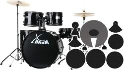 XDrum Rookie 22" Fusion Dobkészlet Fekete + Csillapító Készlet (KST39575)