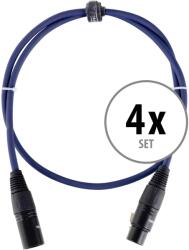 Pronomic Stage DMX3-1 DMX kábel 1m 4 darabos KÉSZLET (KST38563)