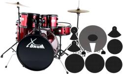 XDrum Rookie 22" Fusion Dobkészlet Ruby Red plusz hangtompító készlet (KST34706)