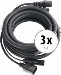 Pronomic 3 Darabos Készlet Pronomic Stage IECD-5 DMX hibrid kábel C/DMX 5 m (KST52358)